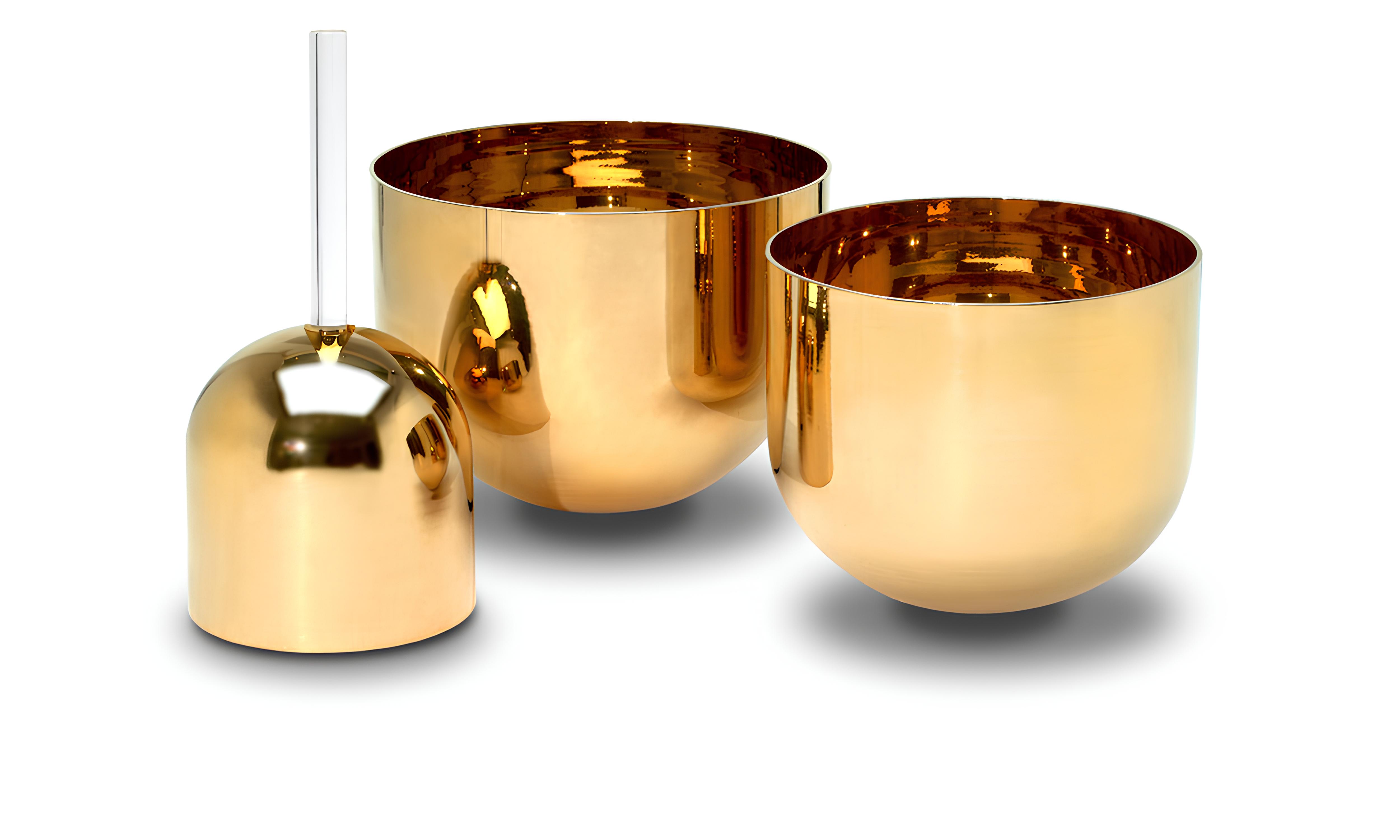 Crystal Bowls de ORO 24K 8"