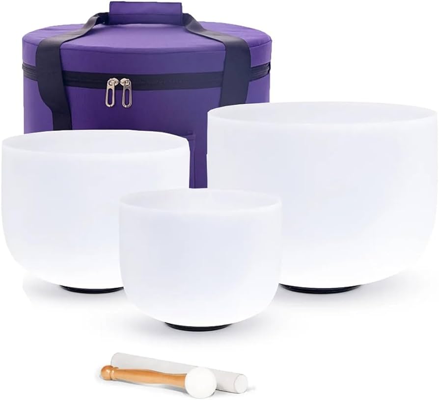 SET 3 Crystal Bowls 7"-9"-11" + 1 Bolso de REGALO
